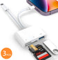 5-in-1 USB 3.0 Lightning Type C SD TF Card Reader Adapter for iPhone iPad MacBook Samsung Android Cameras Other Devices