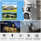 UDECER Three Lens WiFi Security Camera - ElectronAge