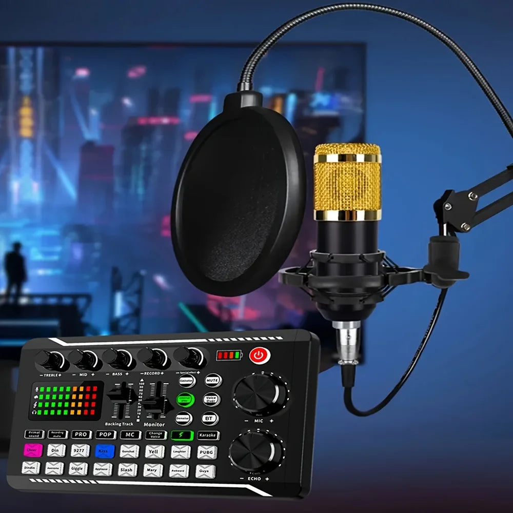 UV color stripe/dynamic microphone professional audio mixer - ElectronAge
