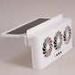 Solar Powered Car Radiator Cooling Fan With 3 Air Outlets Car Window Air Vent Fan USB Powered Auto Ventilation Fan For All Cars