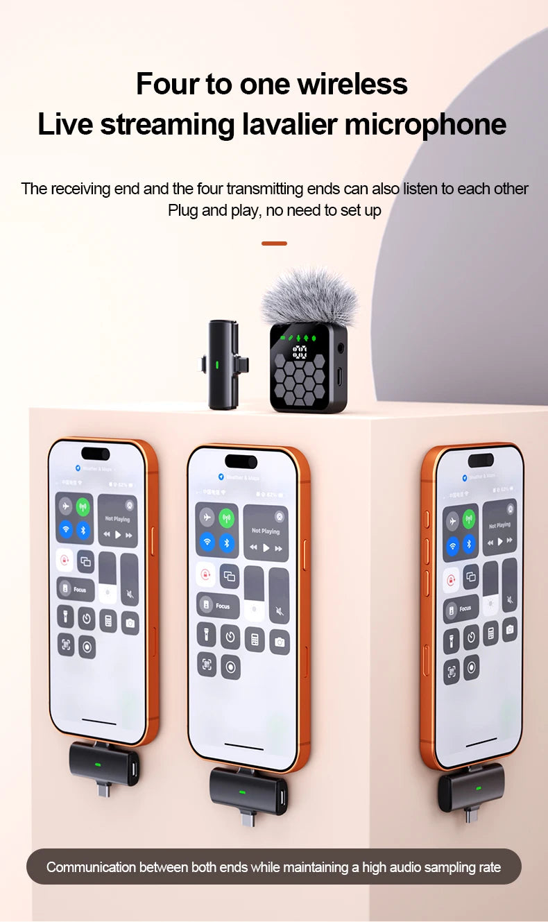 basix Wireless Lavalier Microphone 4Drag1 Mini Mic Noise-Canceling - ElectronAge