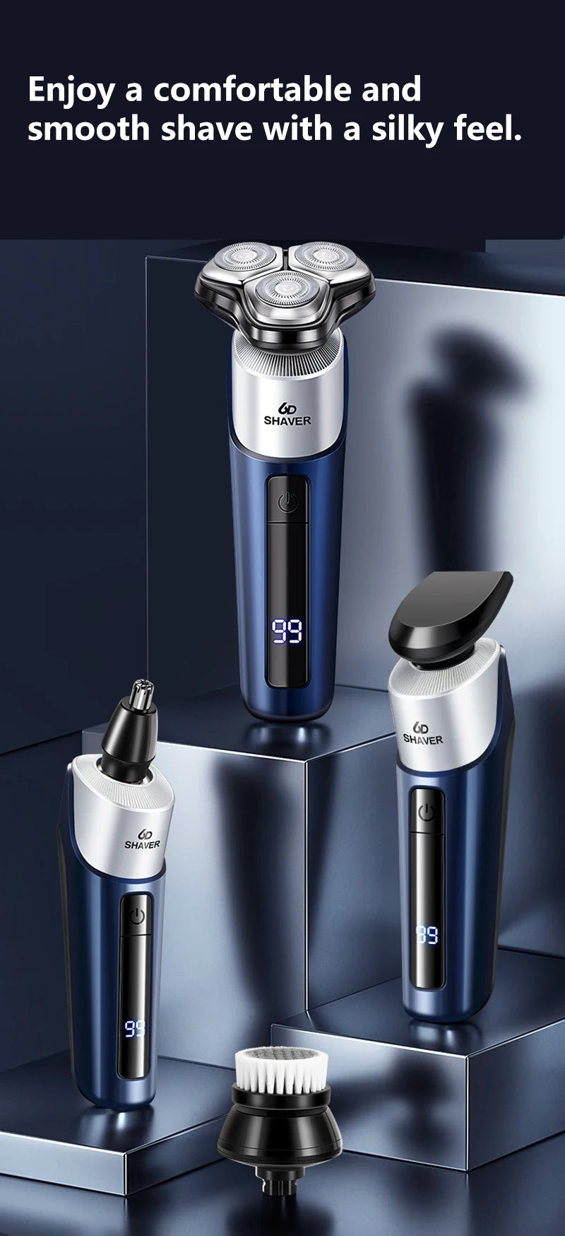 XMSJ 4in1 Electrical Rotary Shaver For Men - ElectronAge