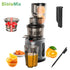 BioloMix Cold Press Juicer with 75mm Feed Chute, 200W 40-65RPM Powerful Motor Slow Masticating Juice Extractor Fits Whole Fruits - ElectronAge