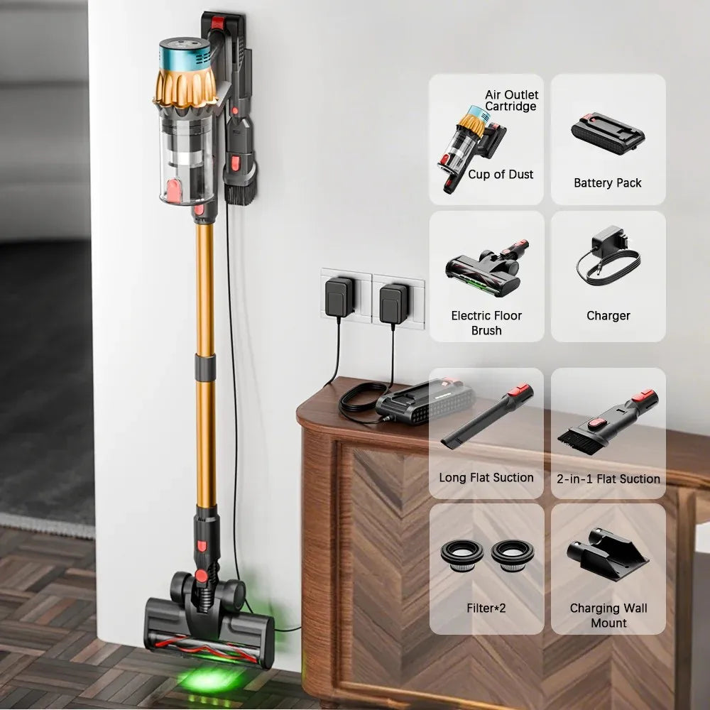 Blossom V18 Cordless Vacuum Cleaner 650W 55000PA – Powerful Brushless Motor, Handheld Home Vacuum - ElectronAge