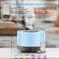 Stylish Wood Grain Diffuser Set - 16.91oz Cool Mist Humidifier with Remote, 7 LED Colors & 6 Essent