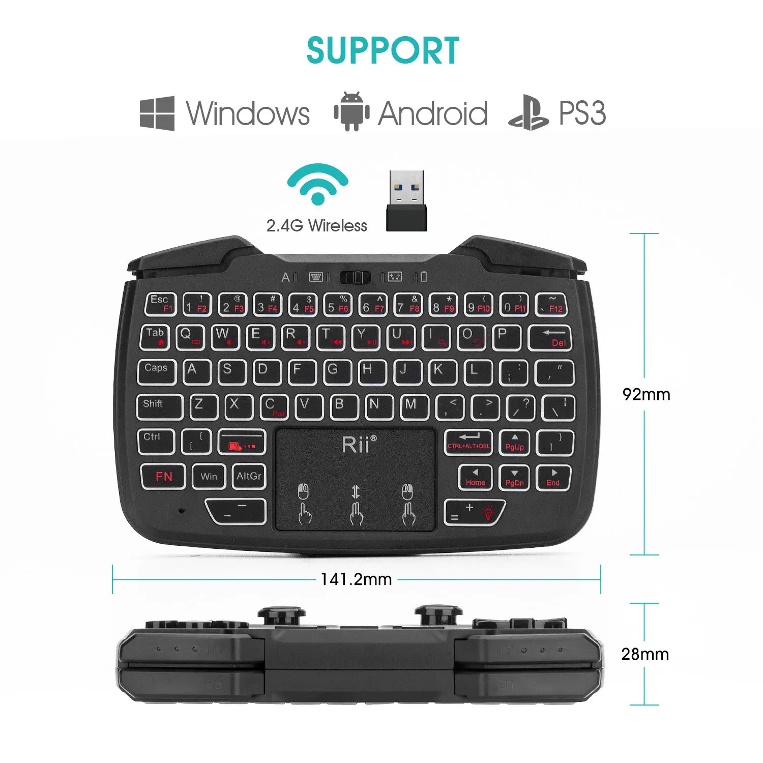 Rii RK707 Mini Keyboard - ElectronAge