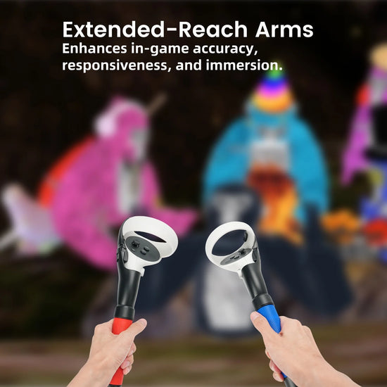 Transnovo for Oculus Quest 2 Accessories VR Game Handles Extension Grips,VR Arm Extenders Gorilla Tag for Quest 2 Non-Slip Light