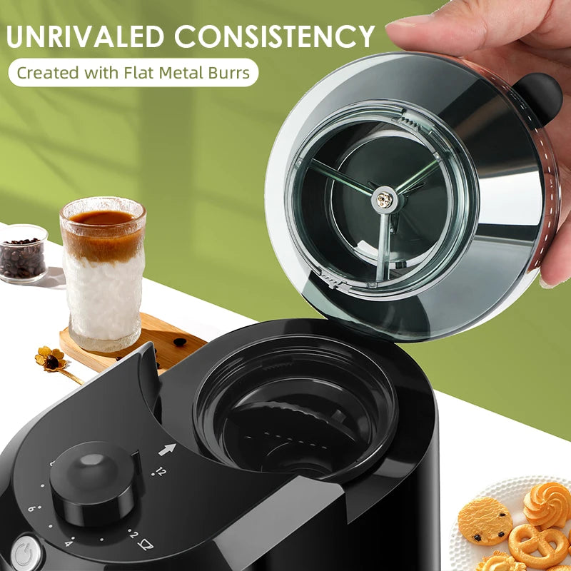 Wancle Electric Burr Coffee Grinder Adjustable Burr Mill Conical Coffee Bean Grinding with 28 Precise Grind Setting 220V/120V - ElectronAge