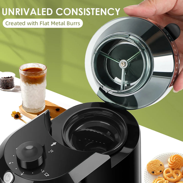 Wancle Electric Burr Coffee Grinder Adjustable Burr Mill Conical Coffee Bean Grinding with 28 Precise Grind Setting 220V/120V - ElectronAge