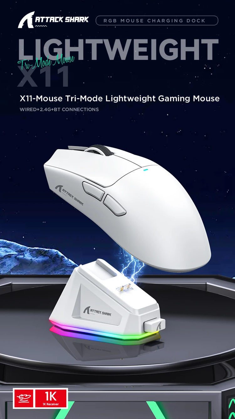 ATTACK SHARK X11 Lightweight Wireless Gaming Mouse - ElectronAge