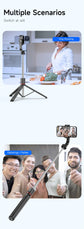 Roreta Selfie Stick Tripod Extendable With light Wireless Bluetooth Remote Portable Smartphone Stand Mount For iOS Android Phone