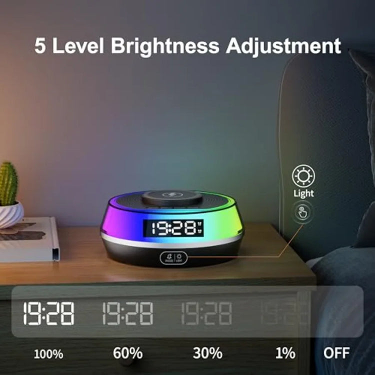 Wireless Charger Alarm Clock for Bedroom - ElectronAge
