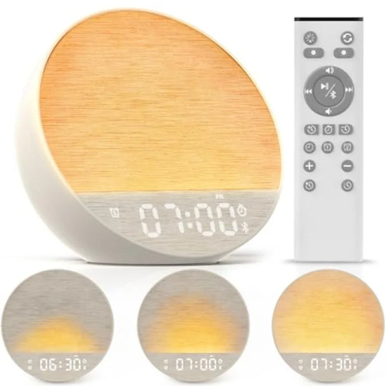 Tap-to-Snooze Sunrise Alarm Clock with Sound Machine, 36 Sounds White Noise Machine for Sleeping Adults, Gradual Sunrise Clock