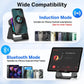 5 In 1 Auto-induction Wireless Induction Speaker 8 RGB Light Phone Stand Surround Sound Portable Bluetooth Phone Holder