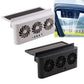 Solar Powered Car Radiator Cooling Fan With 3 Air Outlets Car Window Air Vent Fan USB Powered Auto Ventilation Fan For All Cars