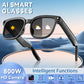 AI Smart Video Glasses, equipped with an 8-megapixel camera, supporting 4K HD video recording, wireless calling and music