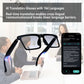 AI Translation Smart Glasses, photochromic lenses, support 160+ languages real-time translation, fashionable audio glasses.