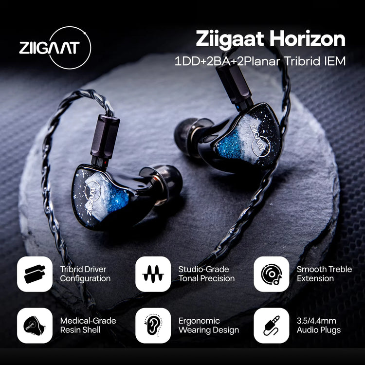 ZiiGaat Horizon Tribrid IEM Earphones - ElectronAge