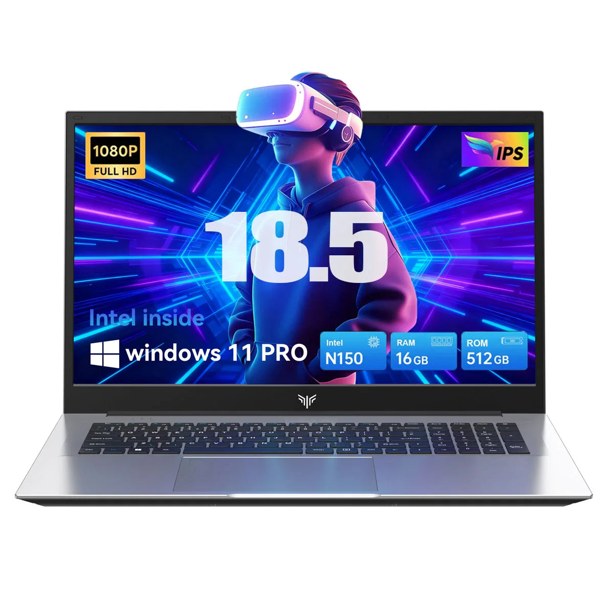 18.5" Ιntel N150 16GB RAM 512GB SATA SSD Laptop - ElectronAge