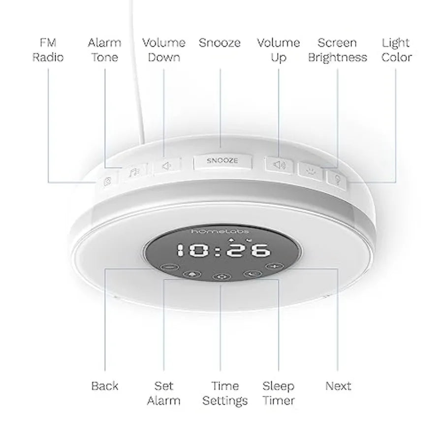 Sunrise Alarm Clock - Digital LED Clock with 6 Color Switch - ElectronAge