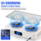Professional Turbo Nail Dust Collector Two Hands Brushless Vacuum Cleaner Manicure Nail Tools Powerful Nail Fan Reusable Filter