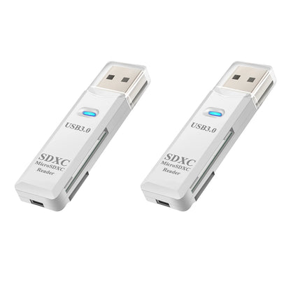 2-in-1 Multi Functional USB 3.0 Card ReaderMicro SD TFMemoryCardReaderUSBFlashDrive CardreaderAdapter For PCLaptops Accessories