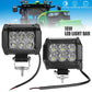 2-4 pcs Car Led Light Bar 18W Work Light Lamp spot flood beam 4" Motorcycle Tractor Boat Off Road 4WD 4x4 Truck SUV ATV 12V 24V