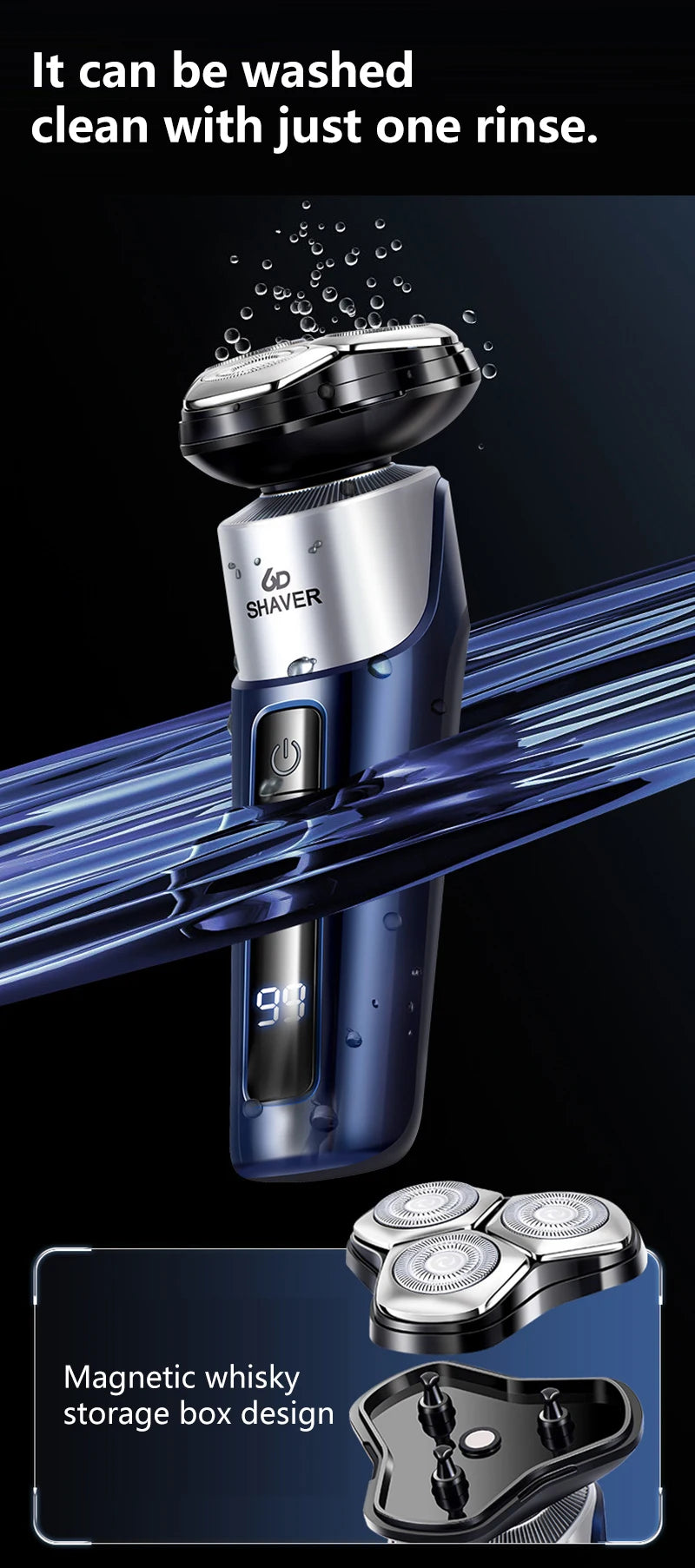 XMSJ 4in1 Electrical Rotary Shaver For Men - ElectronAge