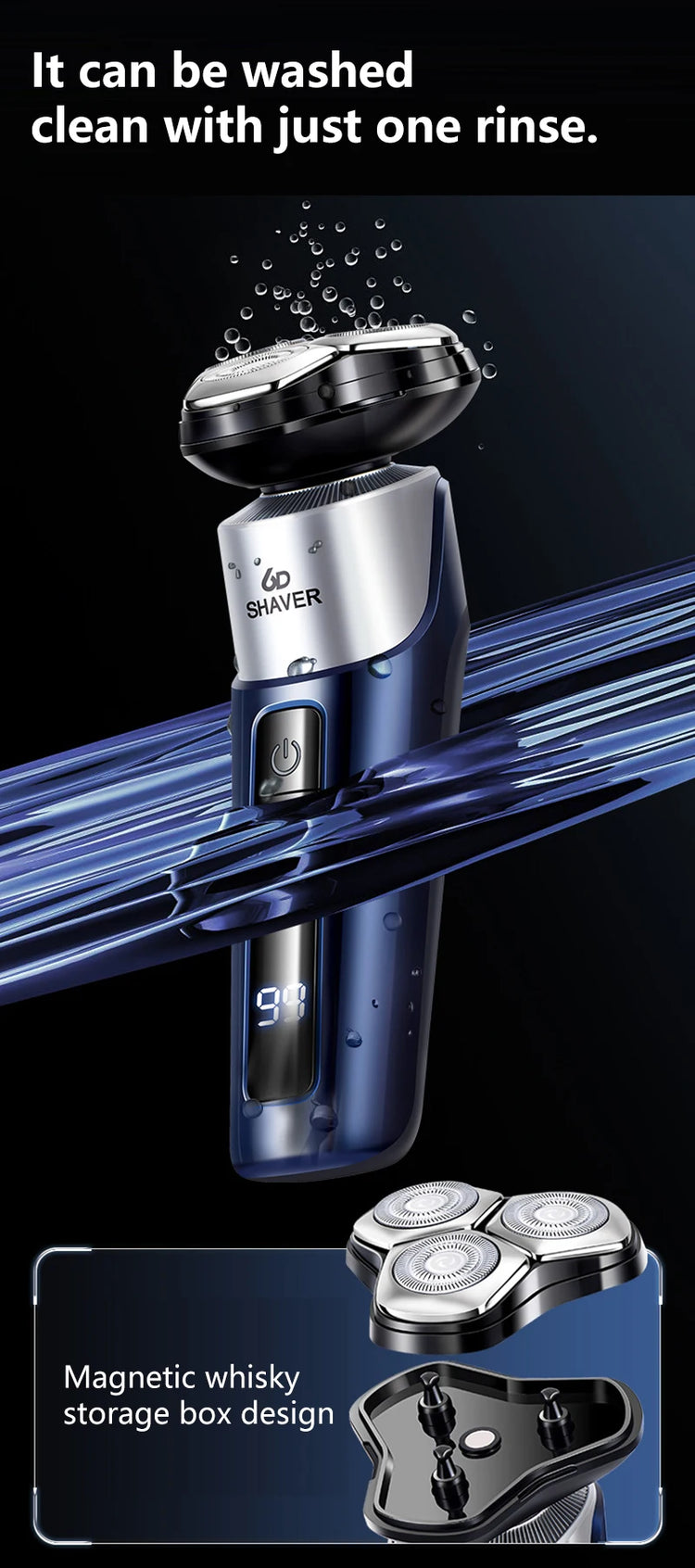 XMSJ 4in1 Electrical Rotary Shaver For Men - ElectronAge