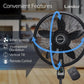 Adjustable Height Pedestal Fan with Remote, Timer, 3 Speeds for Bedroom and Living Room Cooling, 18-Inch Black