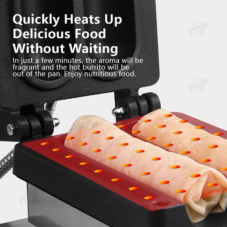 Shawarma Gyro Toaster Tortilla Wrap Sandwich Buritto Press Maker Machine Heater Warmer Roll Durum Doner Kebab Grill Griddle - ElectronAge