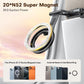 360° Rotating Magnetic Phone Tripod with 1/4" Screw, Adjustable for iPhone Pro Max, Fold Selfie Stick for Vlog Gym Travel, Black
