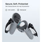 TRANSNOVO Silicone Controller Grips Cover Compatible with META Quest 3/3S Adjustable Knuckle Straps Easy Battery Access for VR
