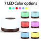 Stylish Wood Grain Diffuser Set - 16.91oz Cool Mist Humidifier with Remote, 7 LED Colors & 6 Essent