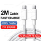 40W PD Fast Charging USB C Charger For iPhone 16 15 14 8 7 Plus 13 12 11 Pro XS Max XR XS X USB Type C Charger Cable Accessories