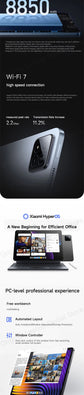 Xiaomi Tablet Pad 7 Pro 11.2-inch 3.2K 144Hz Snapdragon 8s Gen3 50MP + 32MP camera Xiaomi HyperOS 2 Tablet