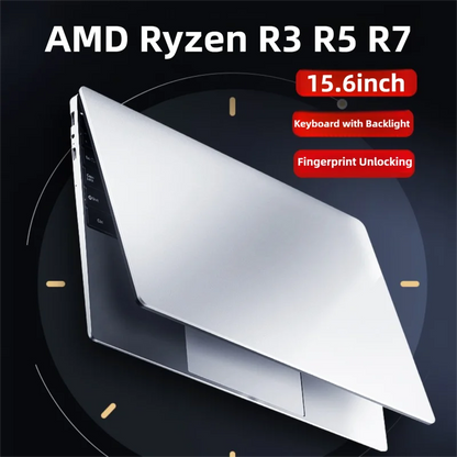 AMD Ryzen R5 R7 Slim Gaming Laptop 15.6 Inch IPS Laptops Portable notbook computer pc Windows11 Fingerprint cheap price deal