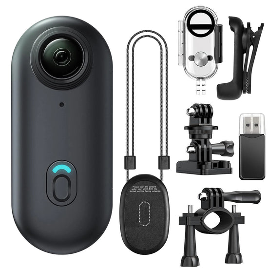 4K Mini WIFI Action Camera 128GB Thumb POV Portable Video Recorder with IPX7 Waterproof Camcorder Helmet Mount Vlogging (Black)