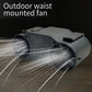 30000mAh Portable Waist Fan Strong Daul Airflow 7Speeds 11000RPM Rechargeable Clip on Fan for Outdoor Camping Fishing Max 32H