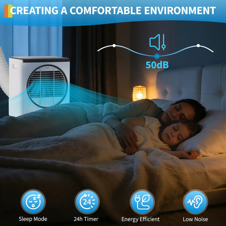 Adoolla Quiet 8000 BTU Portable AC Unit For Bedroom - ElectronAge