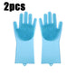 Silicone Dishwashing Gloves  - Heat Resistant & Scratch-Proof for Cleaning, Pet Bathing, Kitchen Tasks, Extra Long Cuff (G