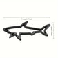 3D Metal Car Shape Sticker Hollow Shark Badge Decal for Cars
