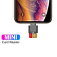 2pcs MINI SD TF Card Apple Card Reader Suitable For iPhone iPadConnectionExternal Expansion Memory Card OTG Storage Card Adapter