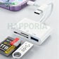 5-in-1 USB 3.0 Type-C SD TF CF Card Reader for iPhone 14 15 16 iPad MacBook Android Huawei Laptop OTG Adapter No APP Requires