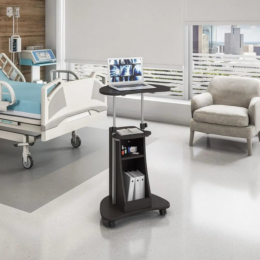 Adjustable Height Rolling Laptop Cart - ElectronAge