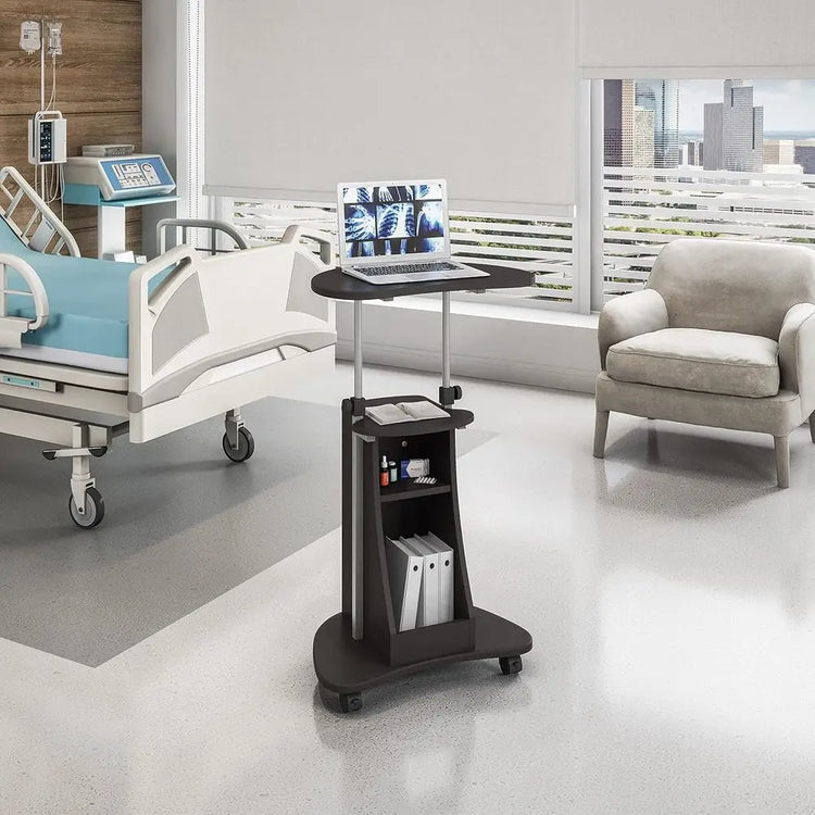 Adjustable Height Rolling Laptop Cart - ElectronAge