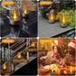 6PCS solar candle light deck night light suitable for desktopsteps stairway lead lights Christmas Halloween light