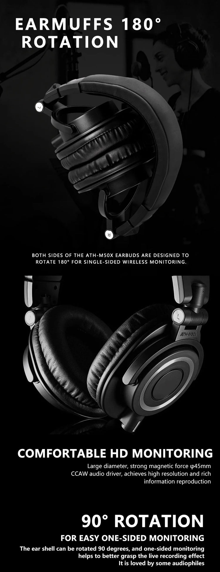 FarSoo M50X HIFI Audio Headphones - ElectronAge