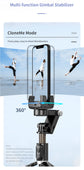 Selfie Stick Tripod Desktop Gimbal Stabilizer Face Tracking Fill Light 360 Rotation for Live Video Shooting Aluminum Alloy Q18