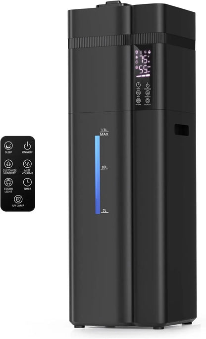 13L Large Room Humidifier with Auto Control, 800ft² Coverage, Quiet Sleep Mode & Aroma Diffuser